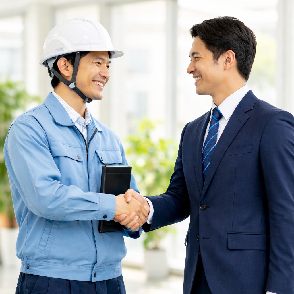 電気工事の現場で働く方と企業のマッチング